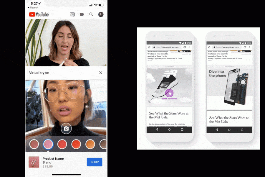 谷歌正在為 YouTube 用戶和美容品牌推出增強現實試穿工具 谷歌正在為 YouTube 用戶和美容品牌推出增強現實試穿工具
