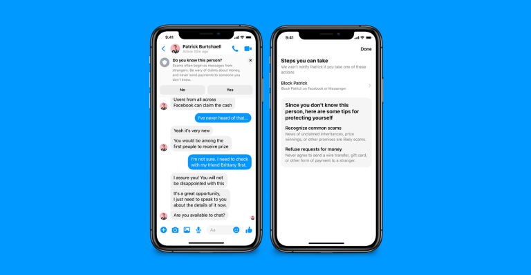 Facebook 在 Messenger 上添加了新的詐騙警告